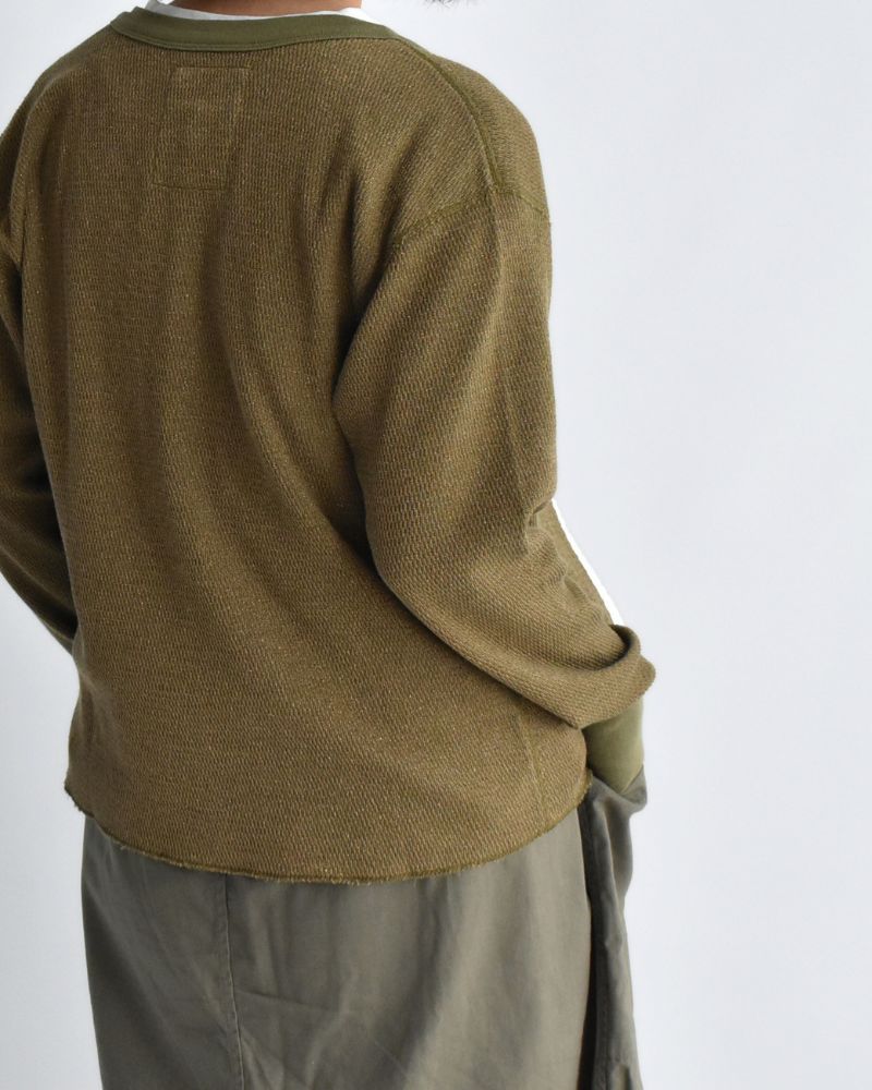 ラメサーマル リメイクカーディガン Khaki