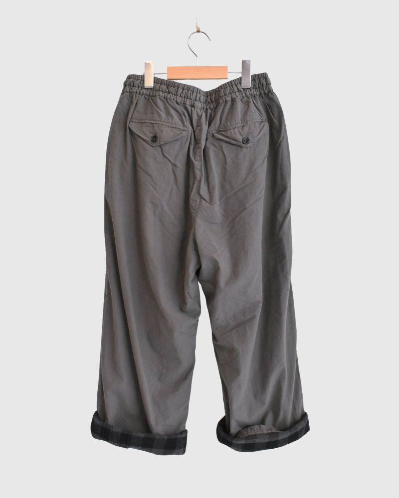 40s ORGANIC POPLIN (OVERDYE) EASY PANTS SmokeGray