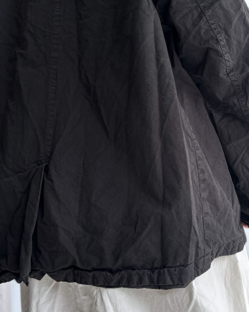 ガーメントダイショートコート Black