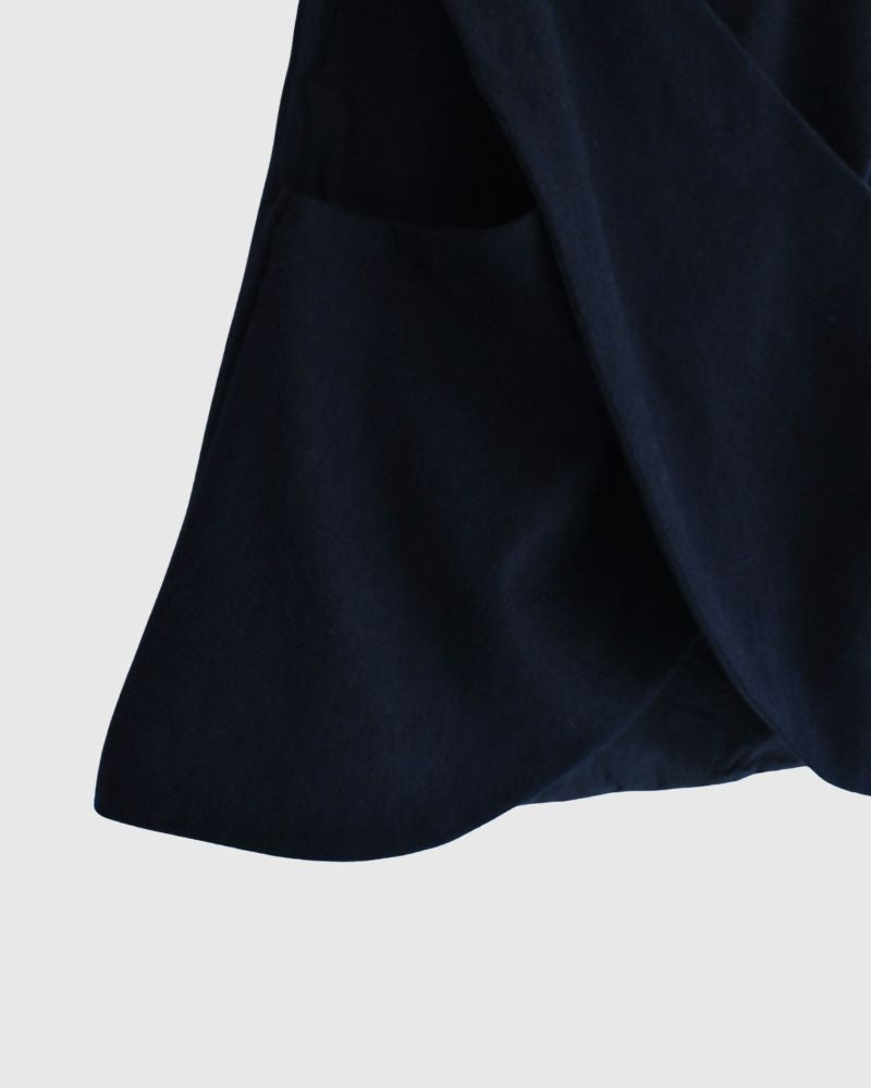 フラノウール クロスベスト Navy