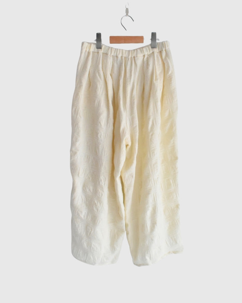 ウールチェックパンツ Ivory