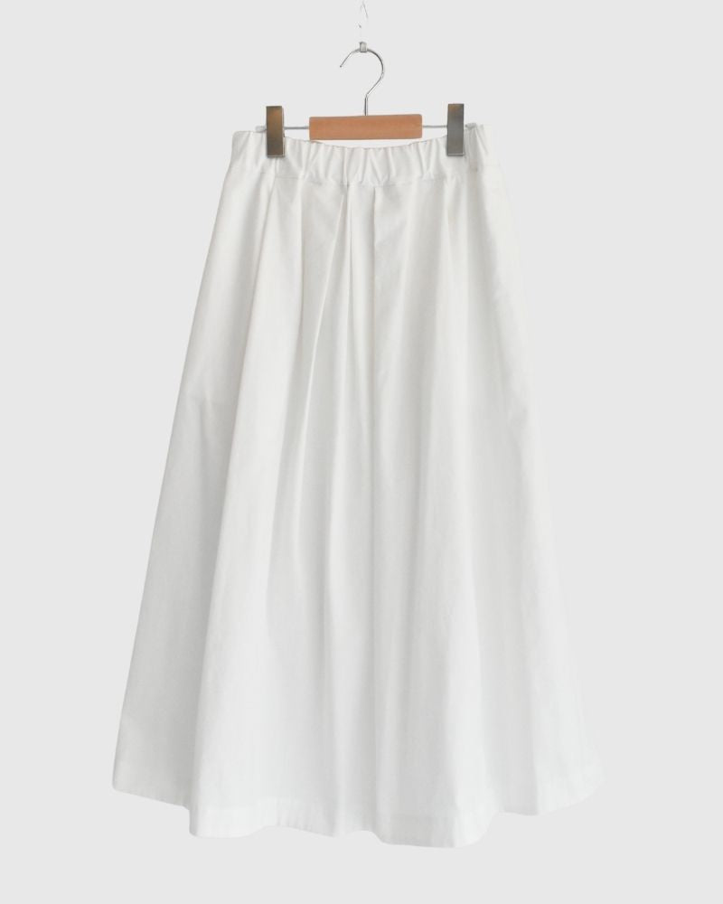 DOLLY-TWILL タックスカート White