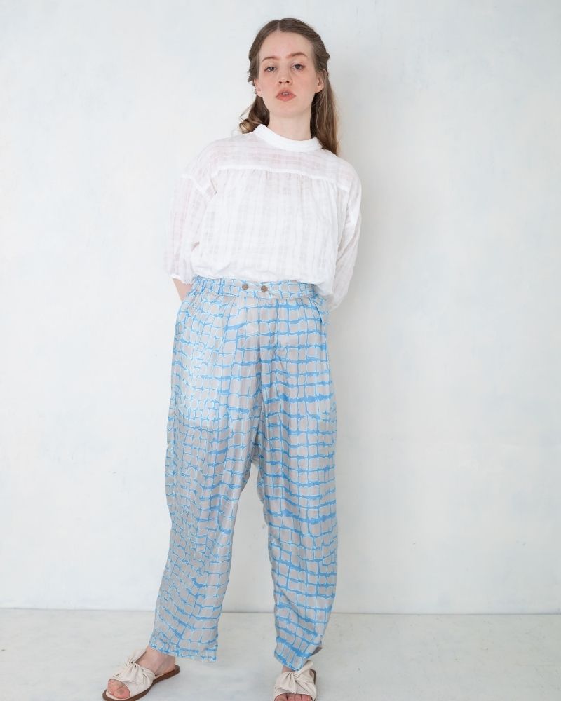 【予約】S/S TT187 前後で着れる シアチェックシャツ（4月）