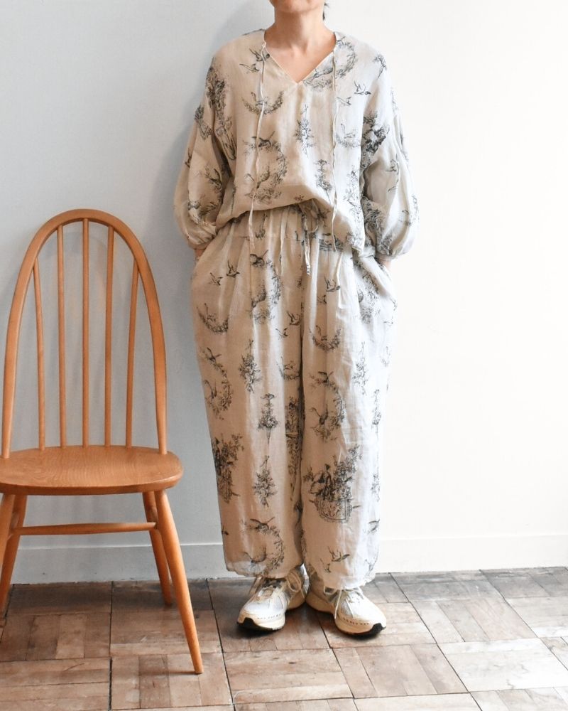 【予約】MS/F G1205 Florence ブラウス - reversible -（8月初旬 - 8月中旬）