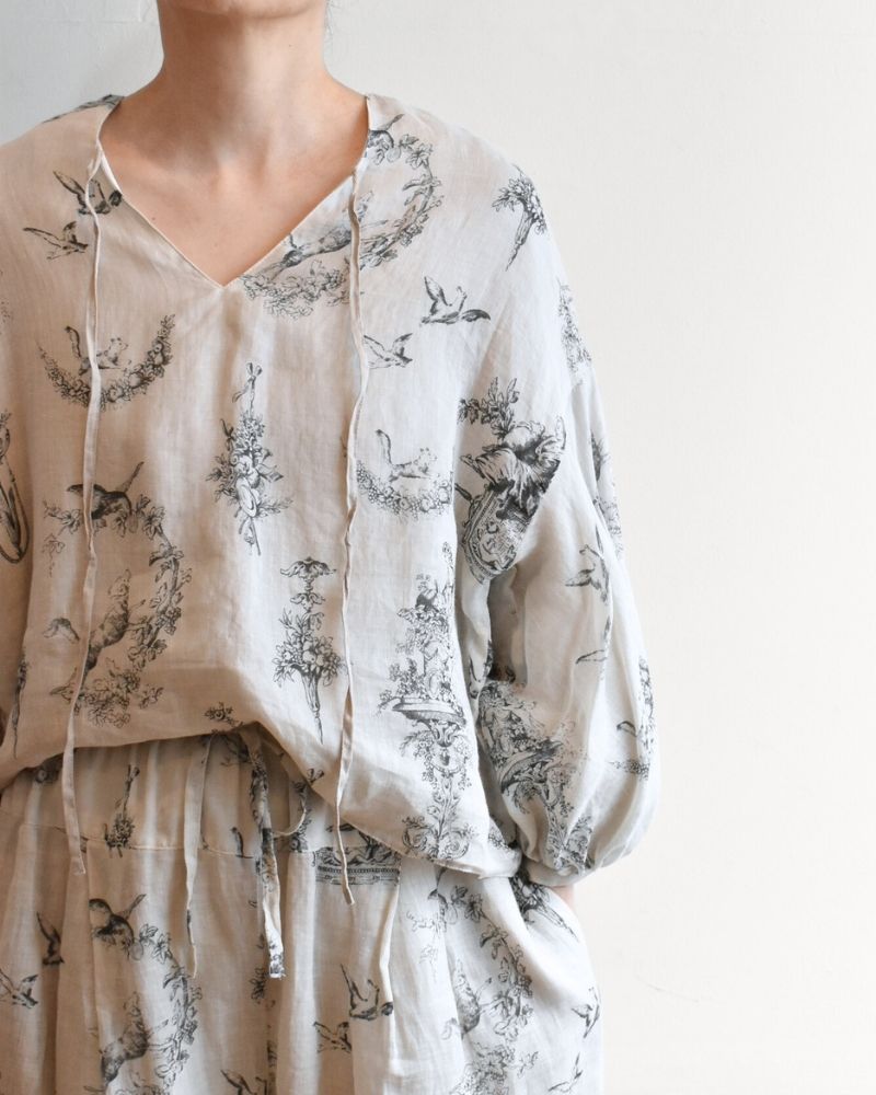 【予約】MS/F G1205 Florence ブラウス - reversible -（8月初旬 - 8月中旬）