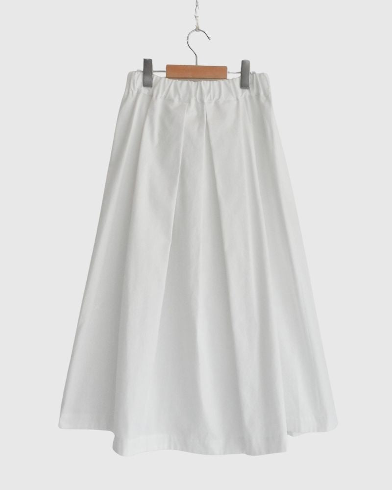 DOLLY-TWILL タックスカート White