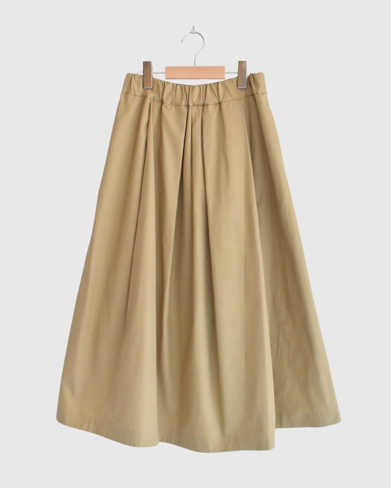 DOLLY-TWILL タックスカート Beige