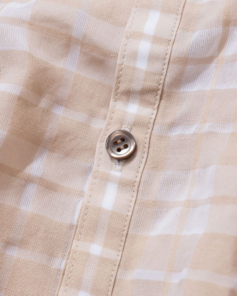 【予約】S/S TT187 前後で着れる シアチェックシャツ（4月）