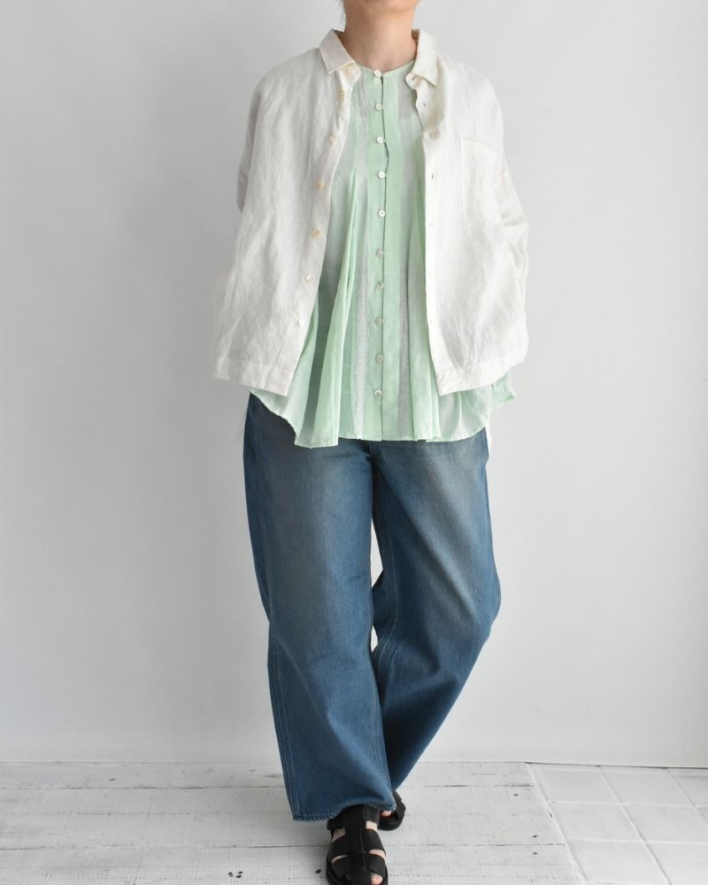 シルクコットン マチマチ2WAYタンクトップ LightGreen