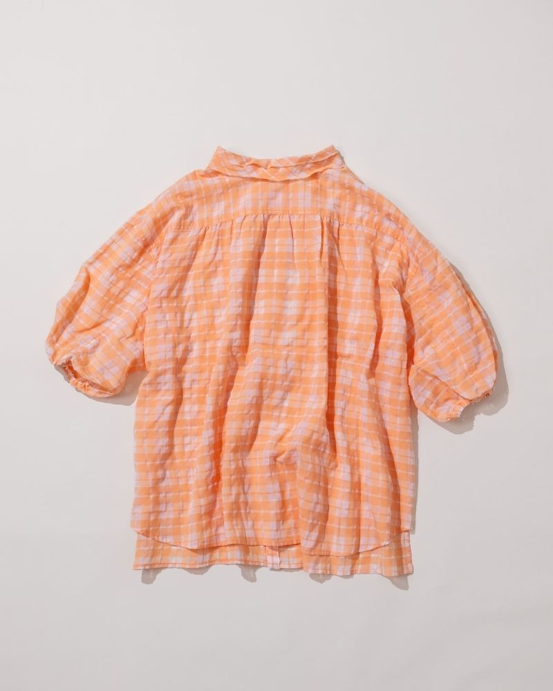 【予約】S/S TT187 前後で着れる シアチェックシャツ（4月）