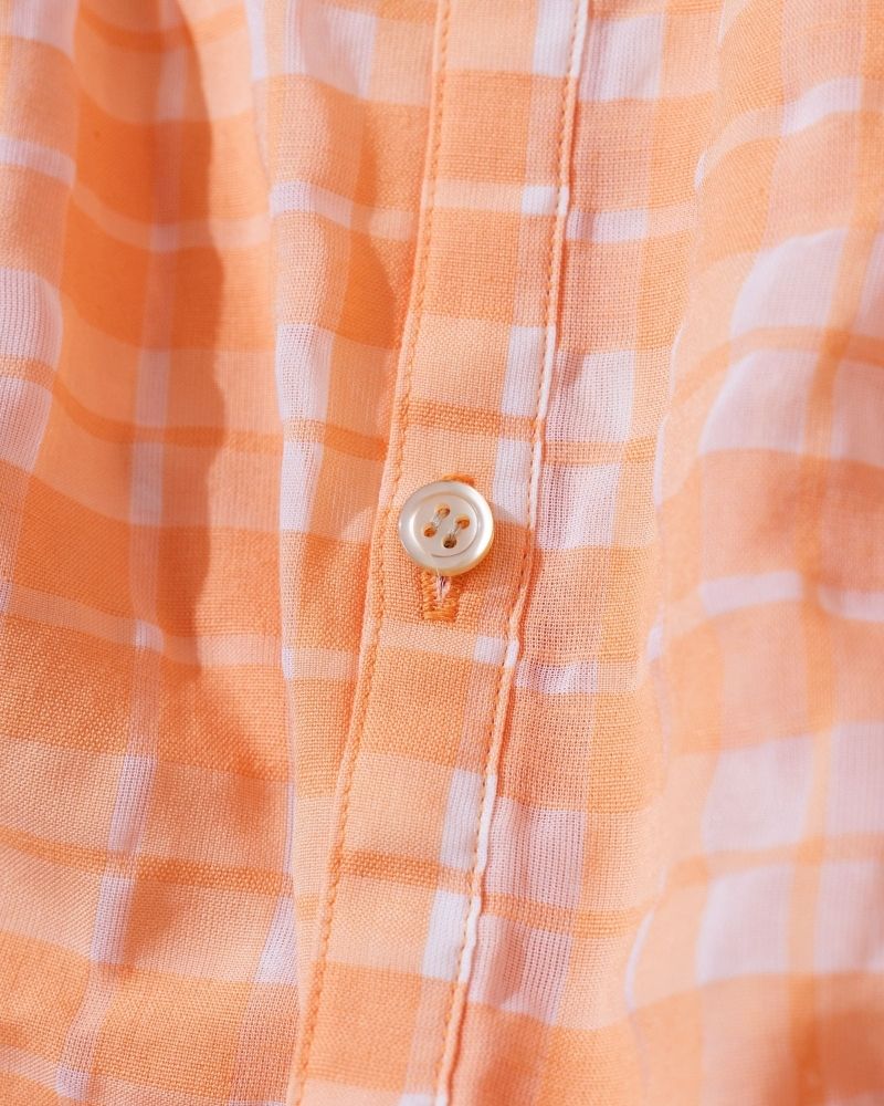 【予約】S/S TT187 前後で着れる シアチェックシャツ（4月）