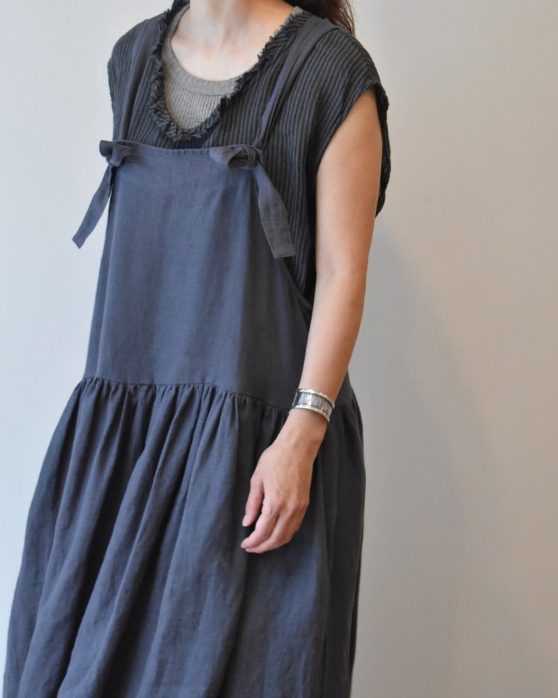 【予約】S/S G1039 NATURAL DRY LINEN SWITCHING JUMPER SKIRT（2月末 - 3月初旬）