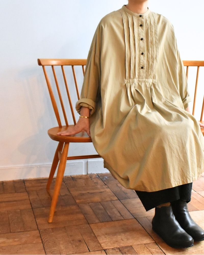 【予約】 F/W LA 502 アノニマスピンタックチュニックブラウス（8月末 - 9月初旬）