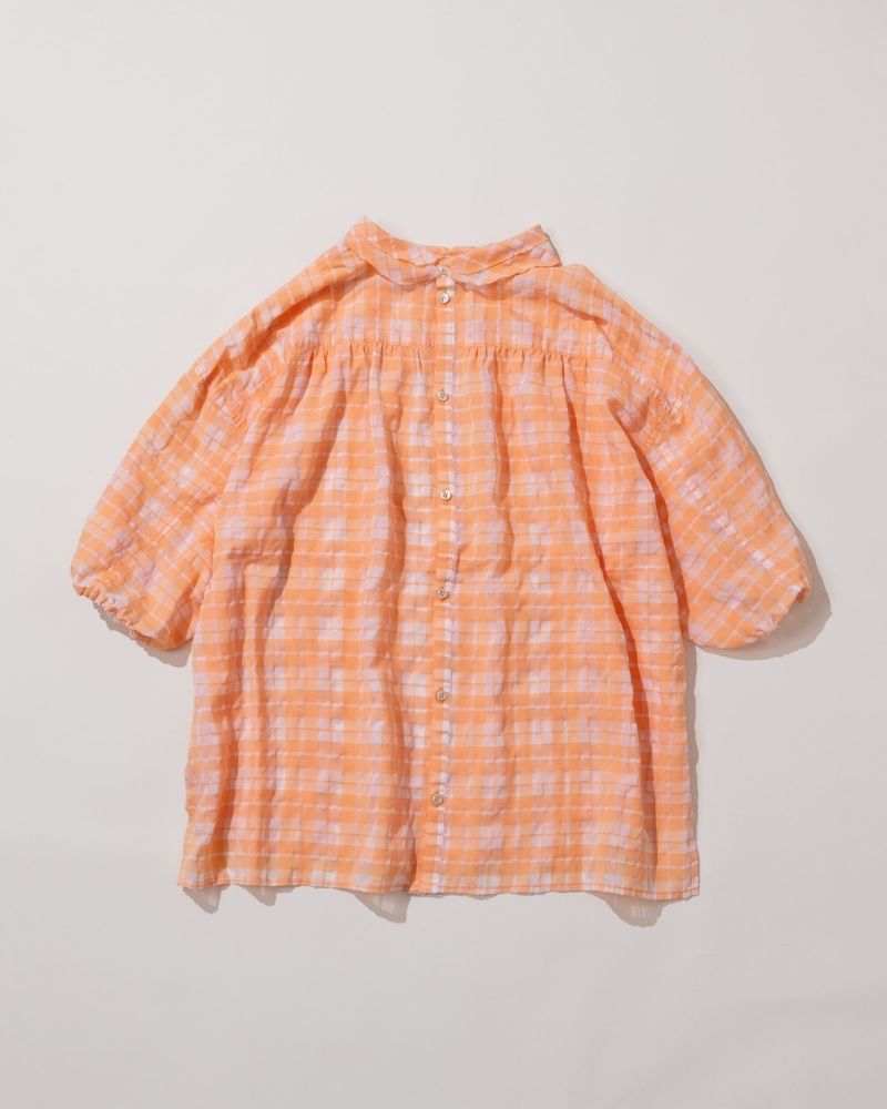 【予約】S/S TT187 前後で着れる シアチェックシャツ（4月）