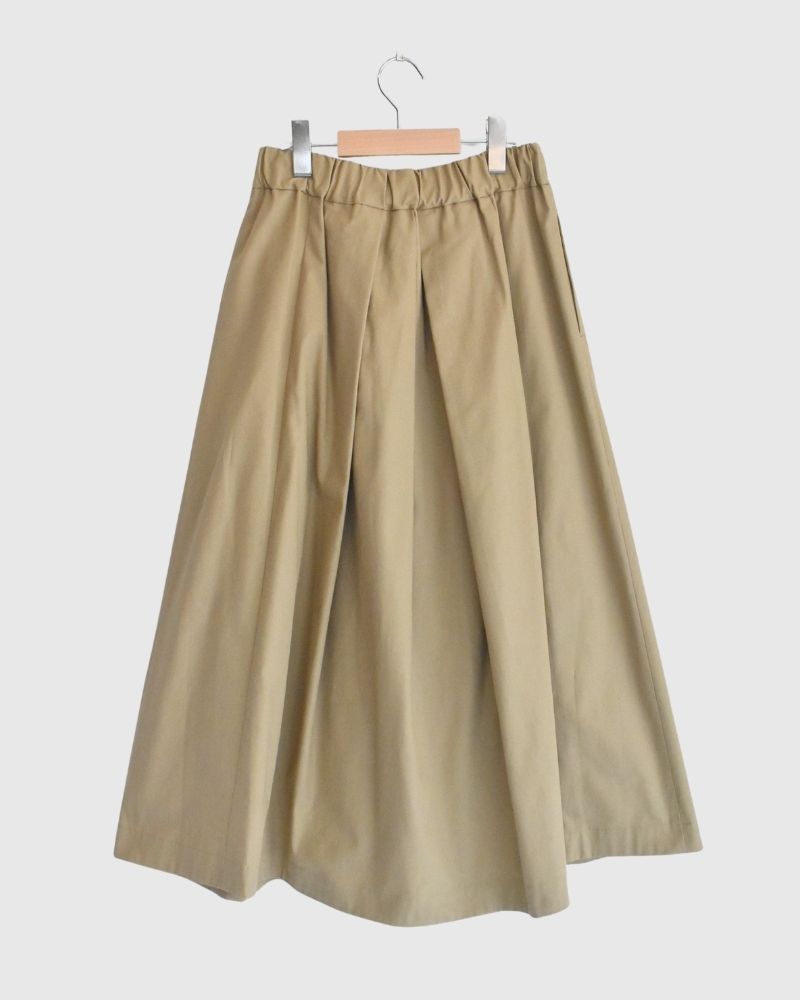 DOLLY-TWILL タックスカート Beige