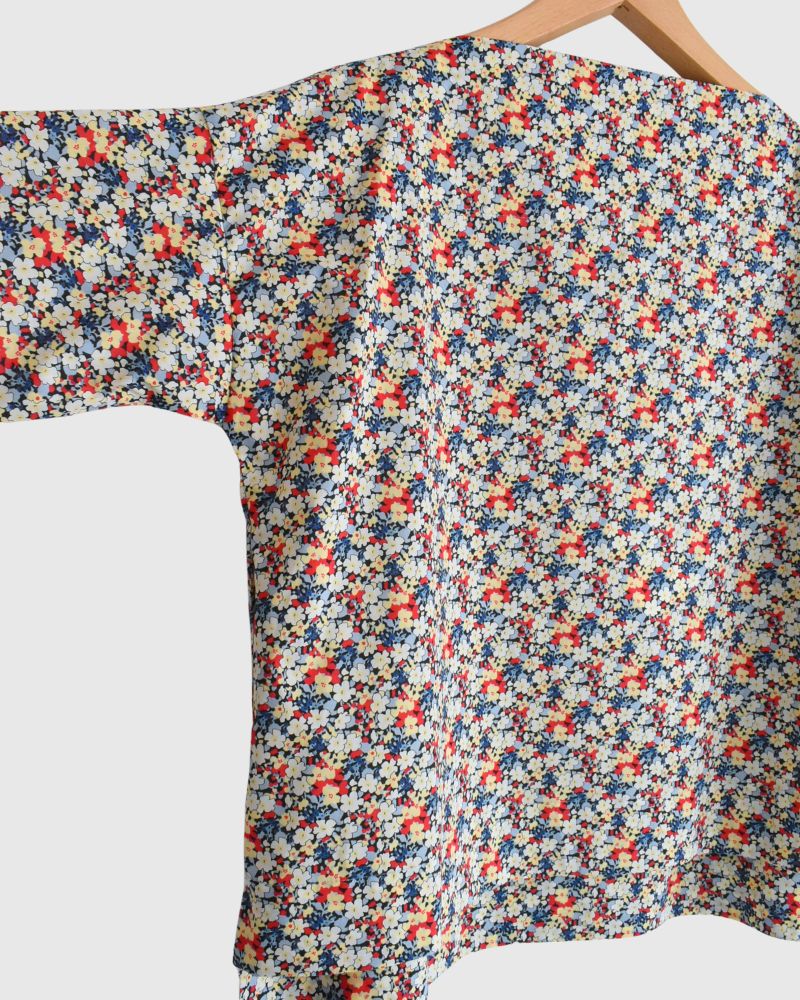 ボートネックブラウス（LIBERTY） Red