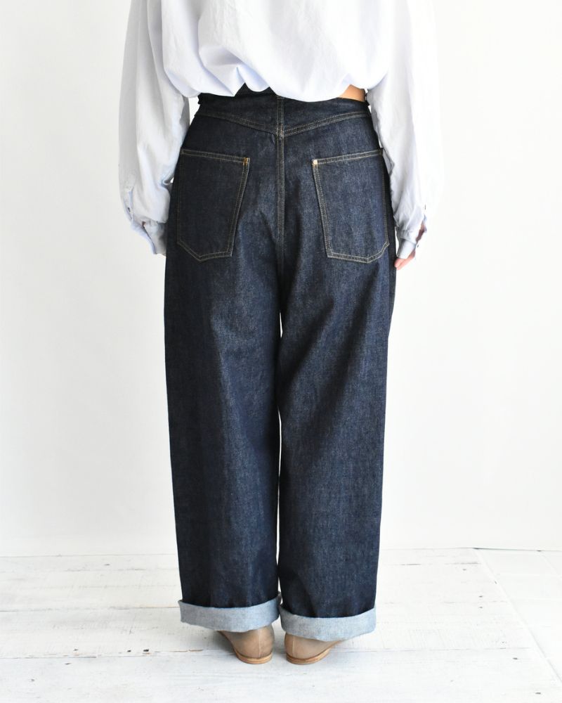 13ozムラ糸 バギーデニムパンツ OneWash