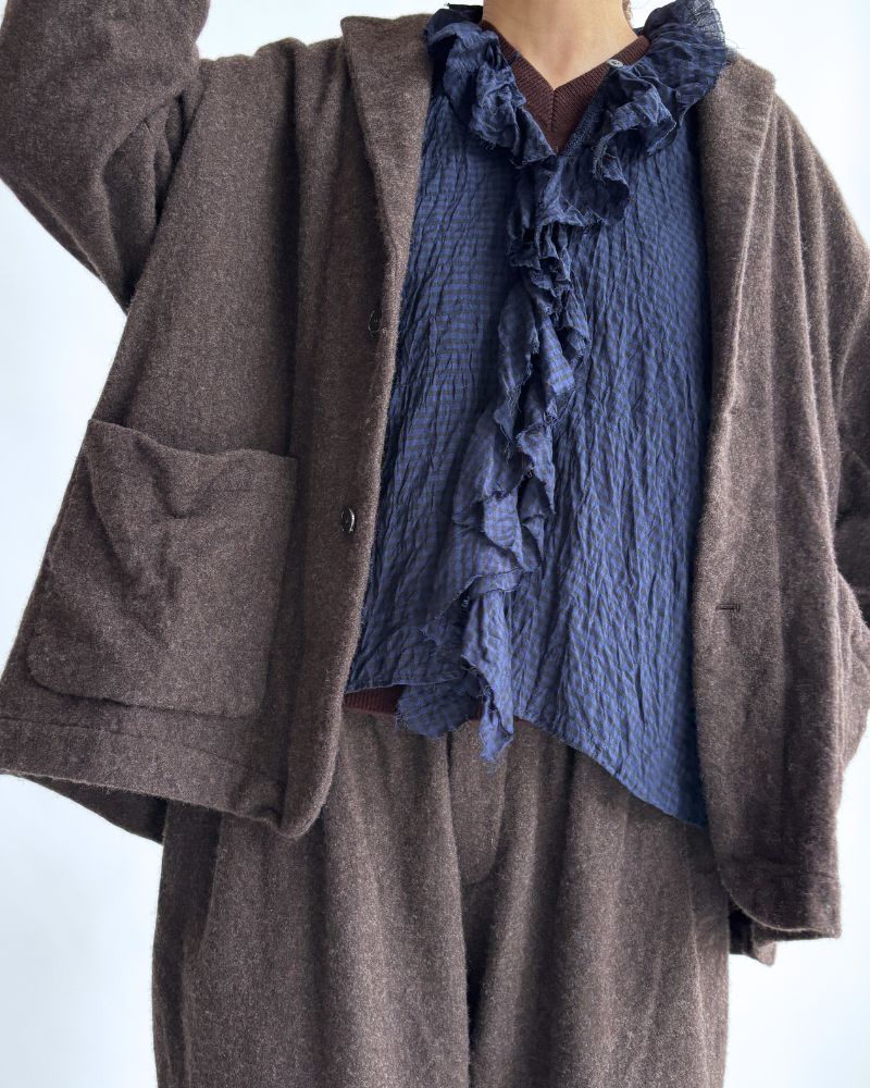 ウールテーラードジャケット Brown