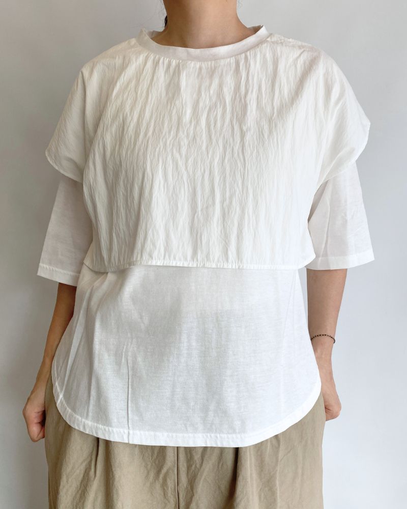 【sale】LAYERED TOPS 'HABOI' White