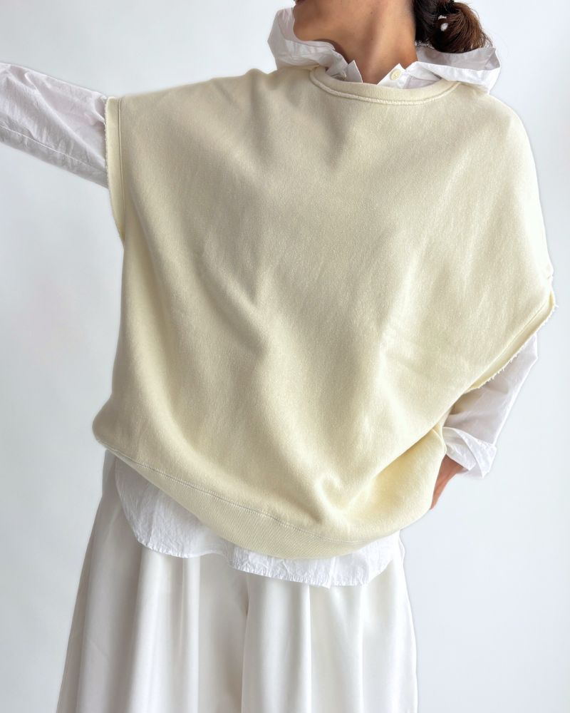 スウェットベスト White