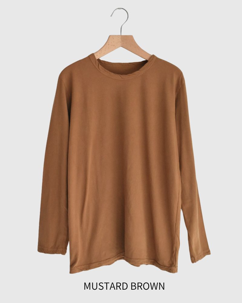 強撚天竺クルーネックロングスリーブ