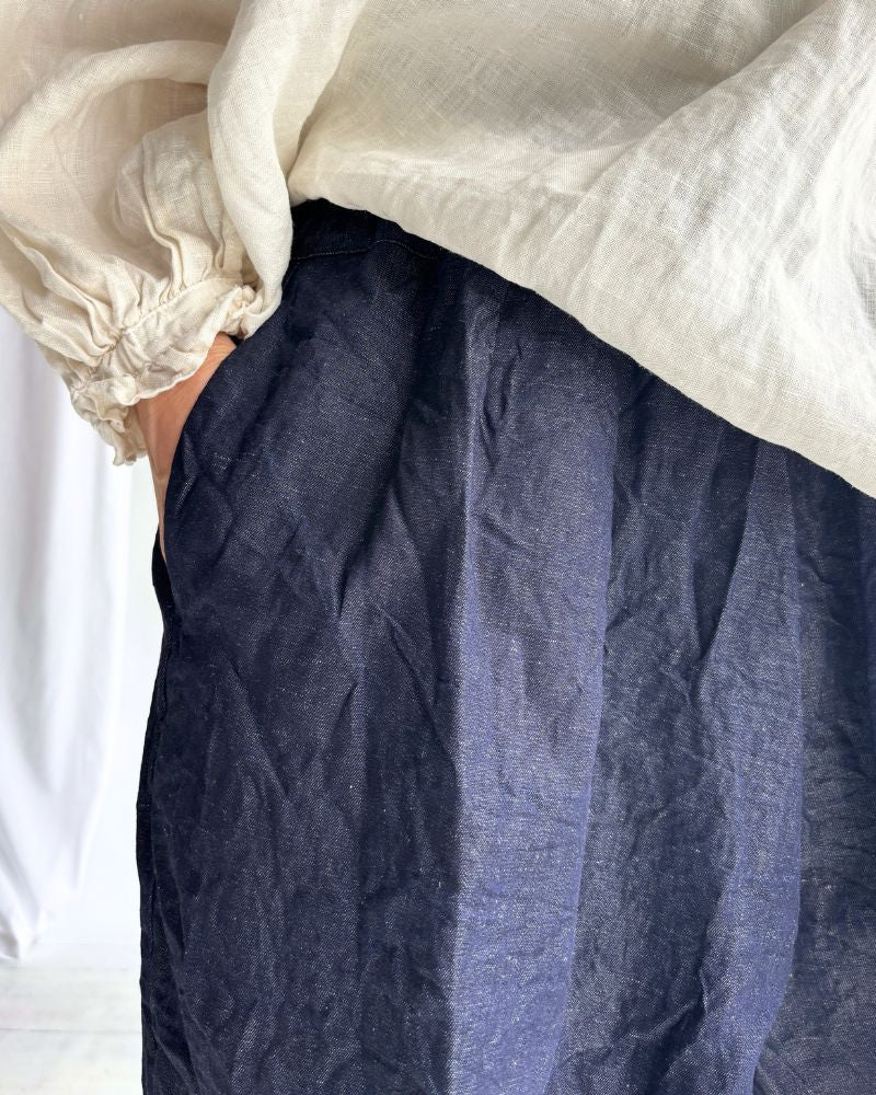 ライトデニムスローパンツ Indigo