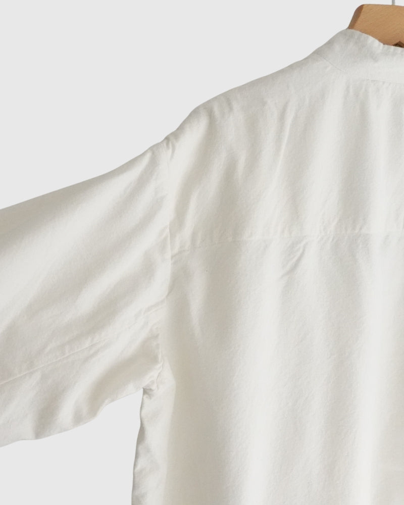 STAND COLLAR SHIRT White