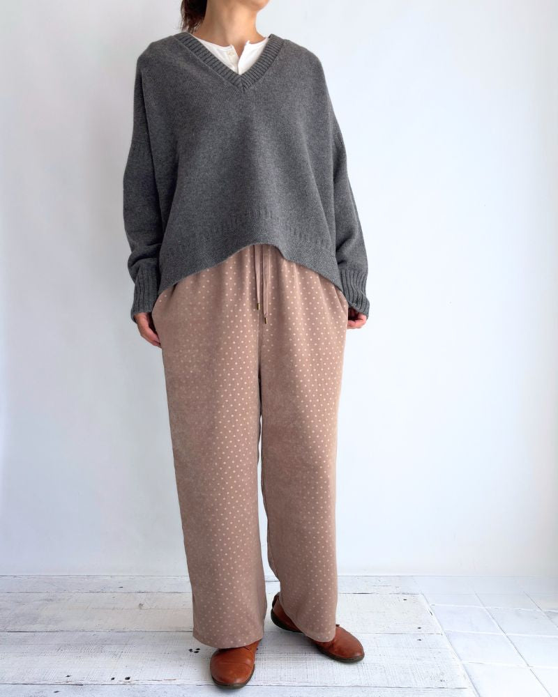 エンボスドットパンツ 'SONK' Beige