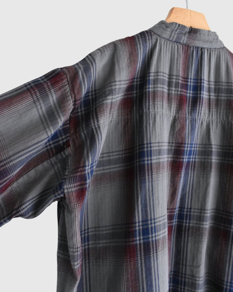 STAND COLLAR SHIRT Blue
