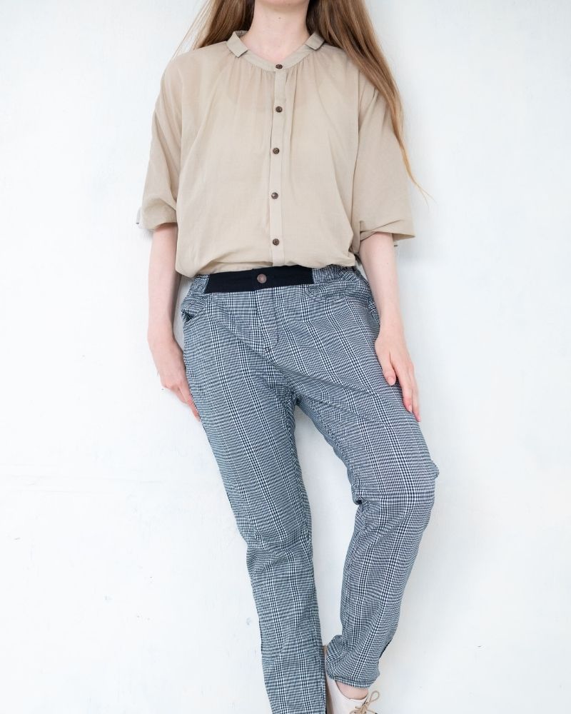 【予約】S/S TT190 コットンシルクとカットソーのコンビシャツ（2月）