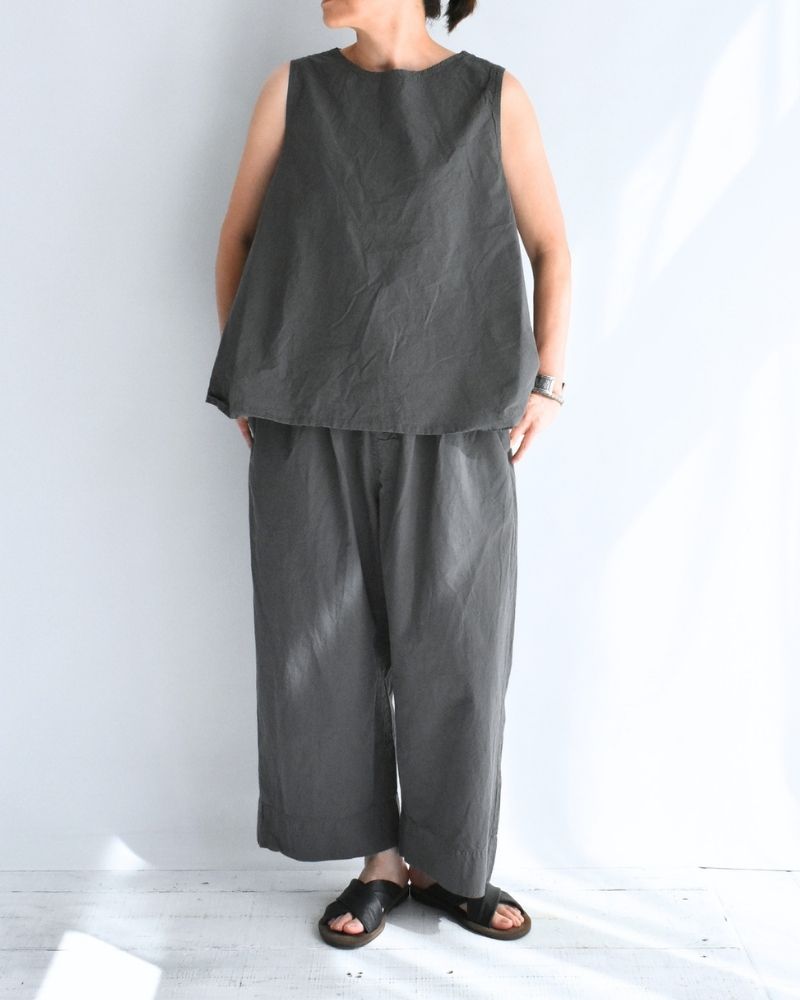 シュリンクノースリーブトップス Gray