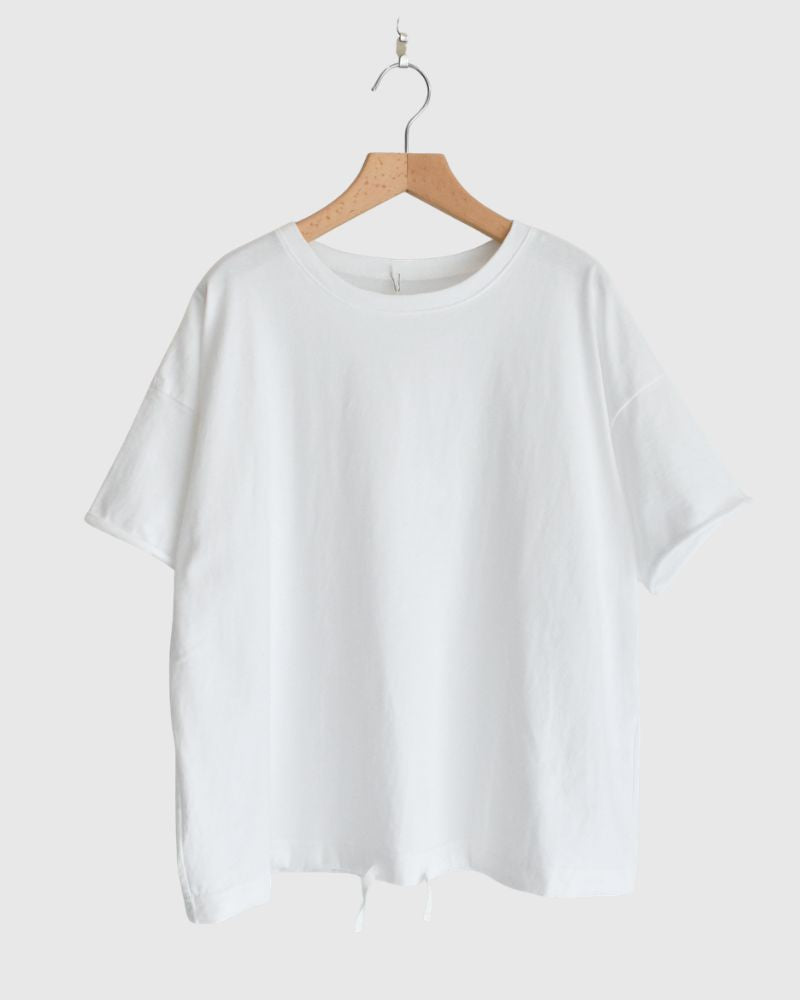 ハーフスリーブ ドロストTシャツ White