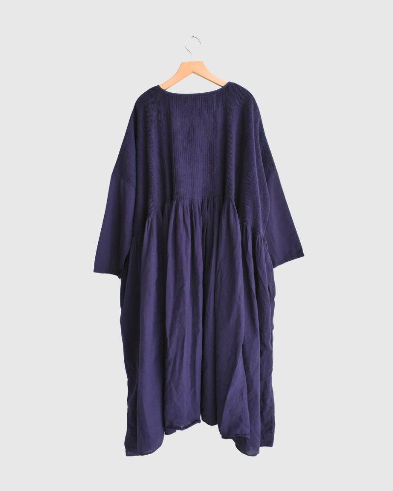 MINI PINTUCK PULLOVER DRESS Purple