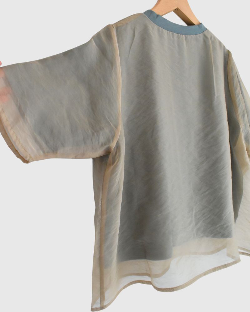 シアーレイヤードトップス 'SAN' KhakiBeige