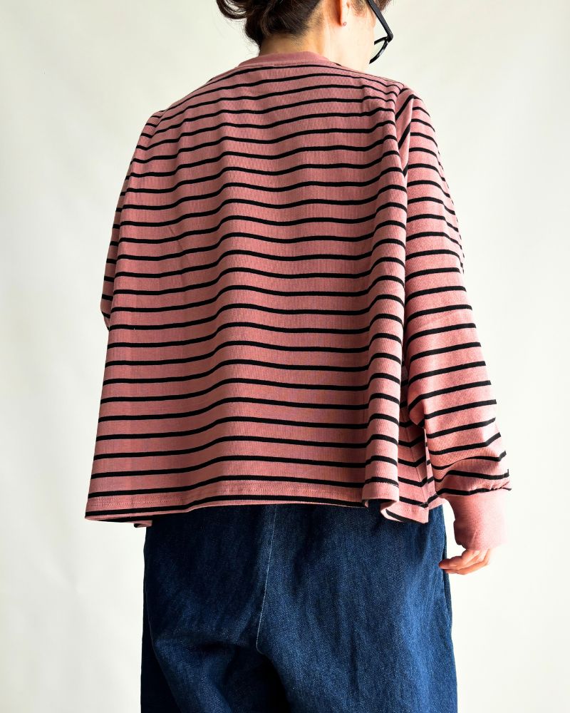 WIDE FLARED BOARDER TOPS 'ANDI' SmokePink