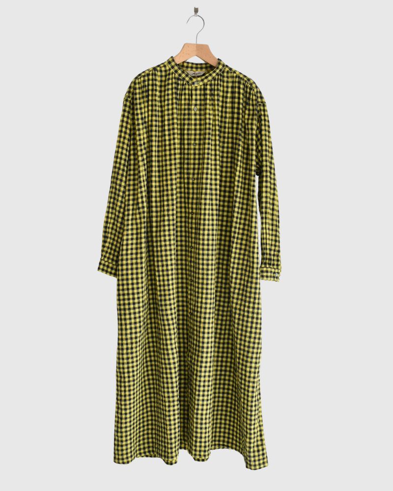 ギンガムチェック ドレス Yellow