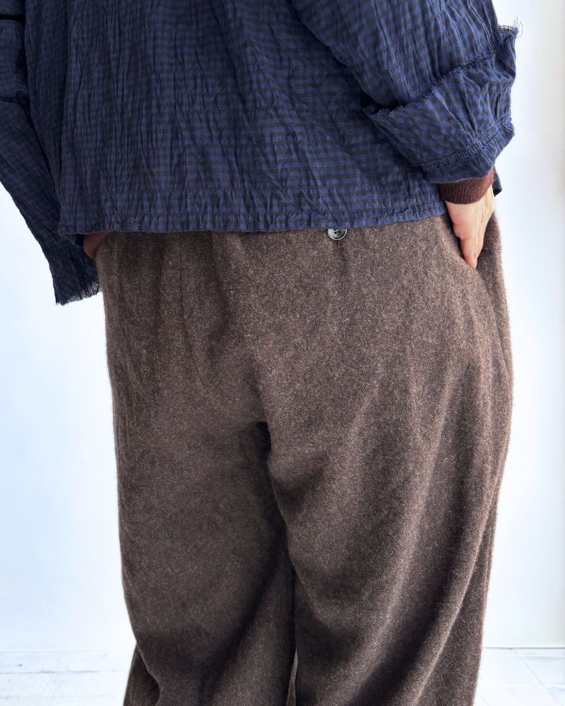 ウールタックパンツ Brown