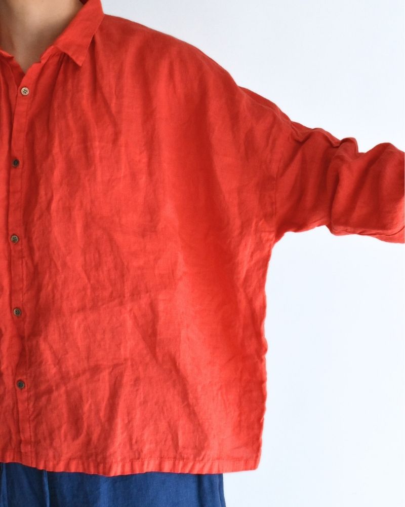 フレンチリネンシャツ Red