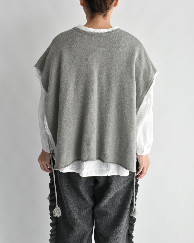 【予約】 F/W G 1235 ソニアリバーレースニットベスト（10月初旬 - 10月中旬）