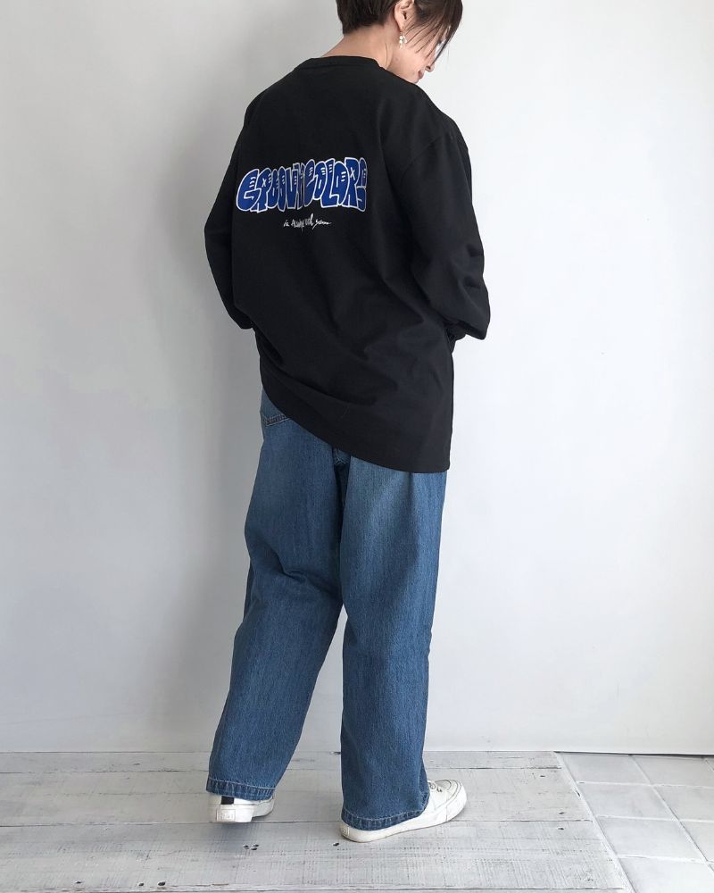 グラフィックロゴ ロングスリーブTee (MENS) Black