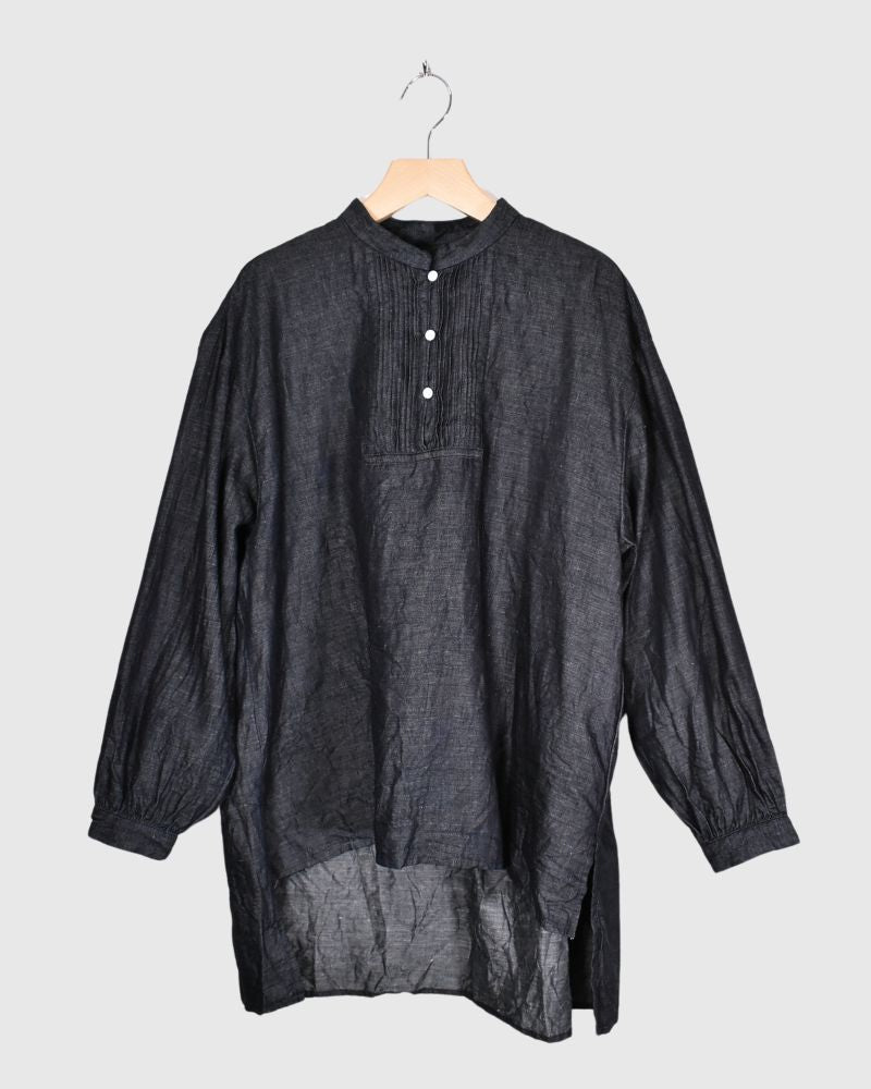 ANTIQUE PIN TUCK PULL SHIRT Indigo