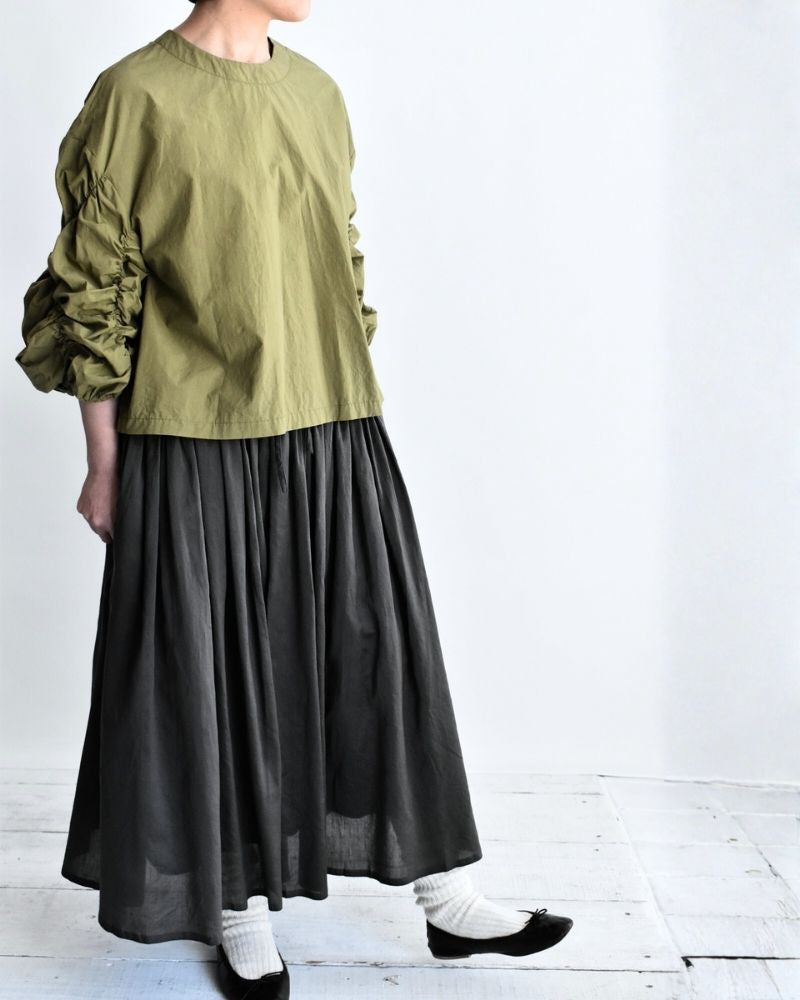 【予約】MS/F G1179 ランダムシャーリングスリーブブラウス（5月中旬 - 5月末）