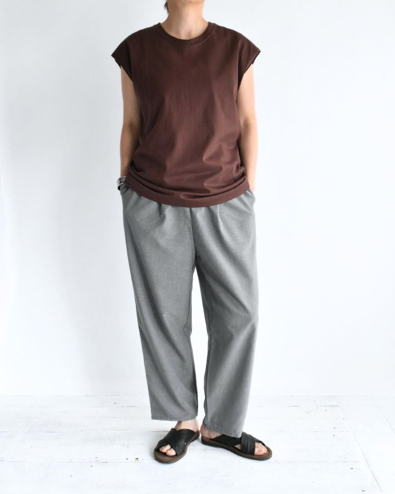 CALM フレンチスリーブTシャツ Brown