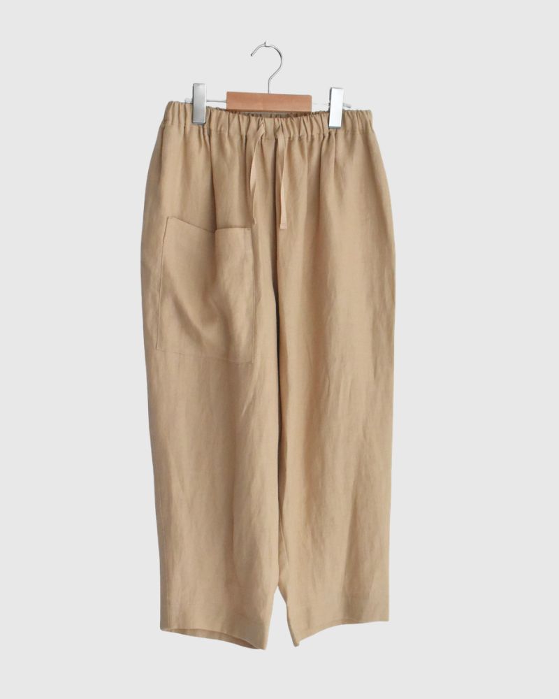 アシメポケットベイカーパンツ（LINEN） Beige