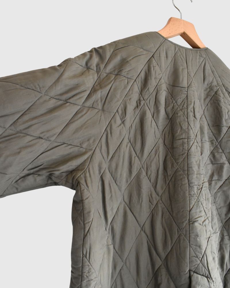 FRONT BUTTON SHORT COAT Olive