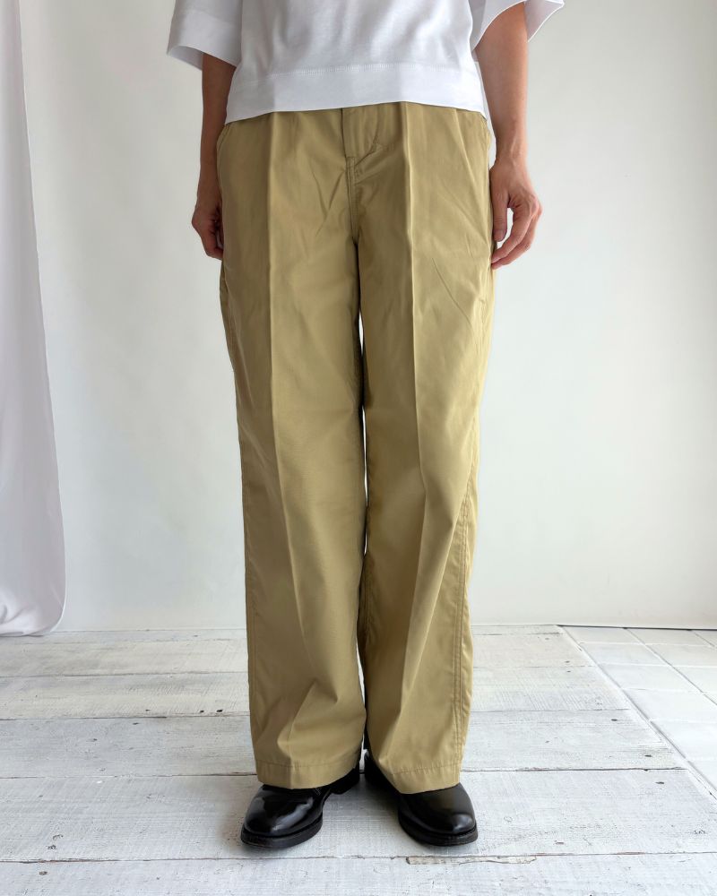 PE/Cツイル センタープレスパンツ Beige