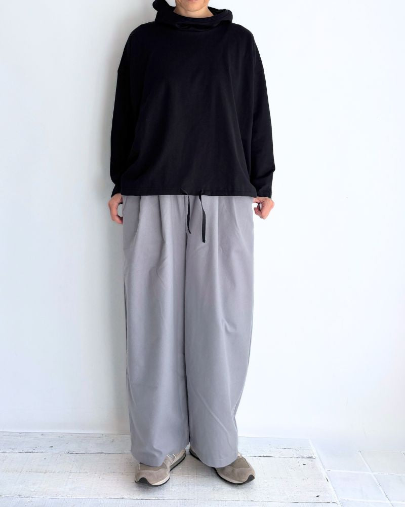 ドローストリング フーディプルオーバー Black
