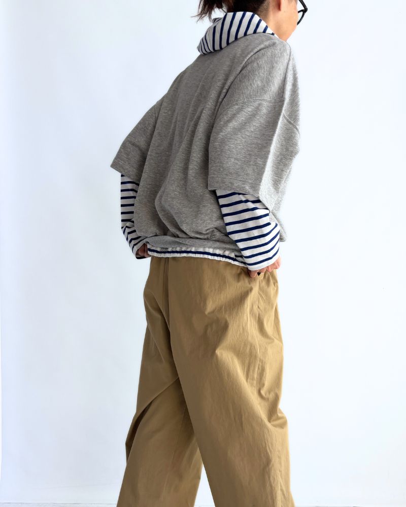 ドローストリング フーディプルオーバー Blue/White