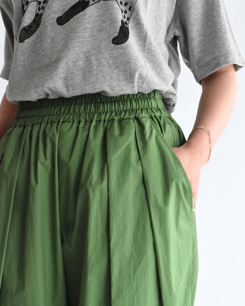 HAKAMA-POPLIN タックイージーパンツ Green