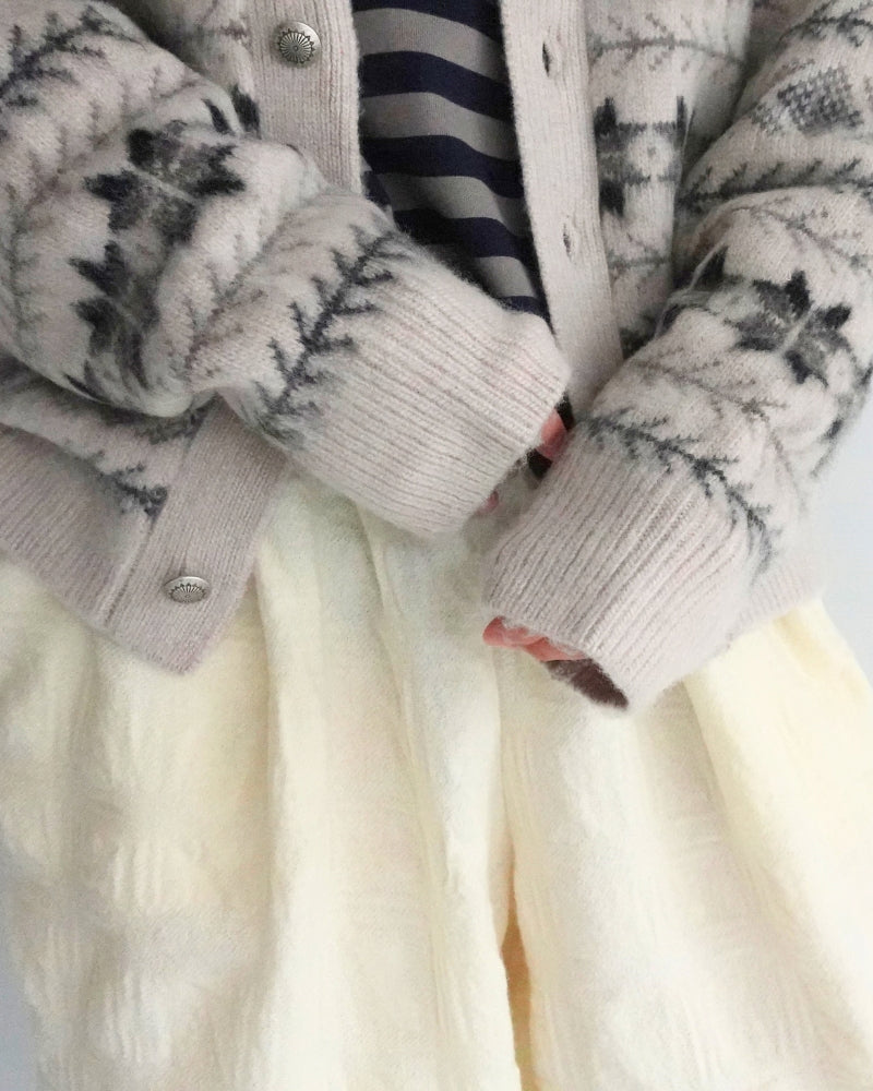 ノルディックニットカーディガン Ivory